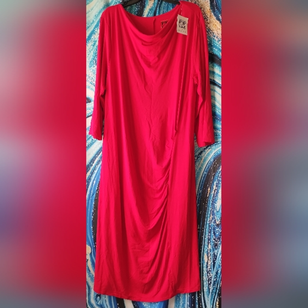 NWT Rosie Pope Pop & Vine Red Midi Dress Sz XL